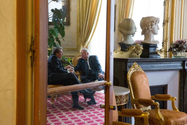 Entretien de Gérard LARCHER, Président du Sénat, avec Jean-Louis HERIN, Secrétaire Général de la Présidence du Sénat 